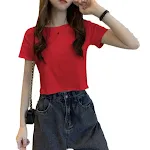 Women's Summer New Style White Short-sleeved T-shirt. Stay cool and comfortable this summer with this versatile and styl — photo 13