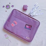 Bolsa de armazenamento interna para laptop com design de coração para meninas. Proteja seu laptop com estilo e segurança. Interior macio e acolchoado. — foto 2