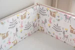 Grade de Cama para Bebê com Blocos Anticolisão e Cerca de Tecido Proteção Infantil contra Impactos e Quedas Design Seguro e Confortável — foto 6
