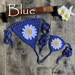 Sexy Beach Hollow Crochet Sunflower Bikini Bottoms, Handmade Swimming Shorts, perfect for a unique and stylish summer lo — photo 4