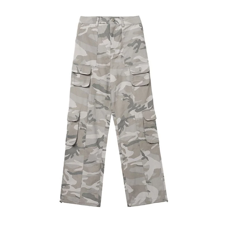 Straight Slimming Draping High Street Pants American Street — photo 3