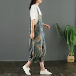 Suspensórios Patchwork Jeans Estampados para Mulheres. Adicione um toque de estilo único ao seu visual com estes suspensórios modernos e ajustáveis. — foto 2