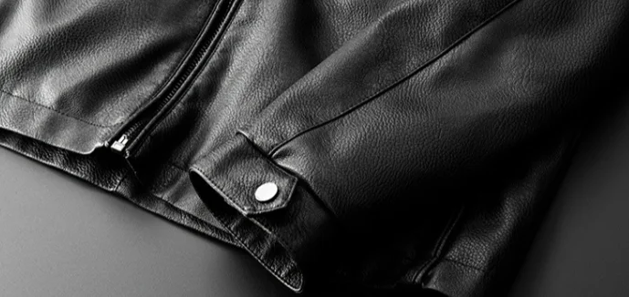 Title 2, Fashion Mens Leather Coat Youth Trendy. Stylis...