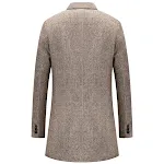 Casaco de lã xadrez masculino Moda Outono Inverno Elegante e Quente Jaqueta Estilo Clássico Casaco Casual Roupa Externa Confortável — foto 2