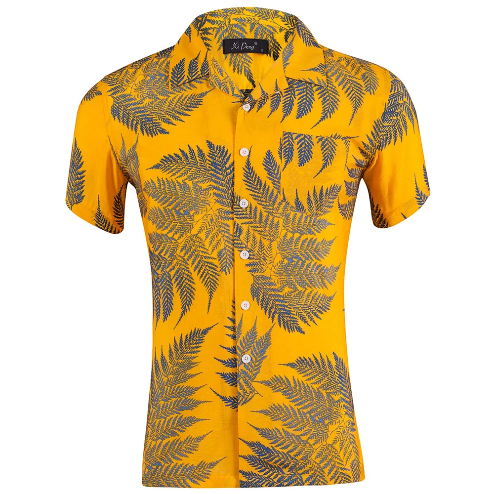 Collar de traje para hombres Camisa Hawaiian Poplin tela ancha de hombro — foto 5