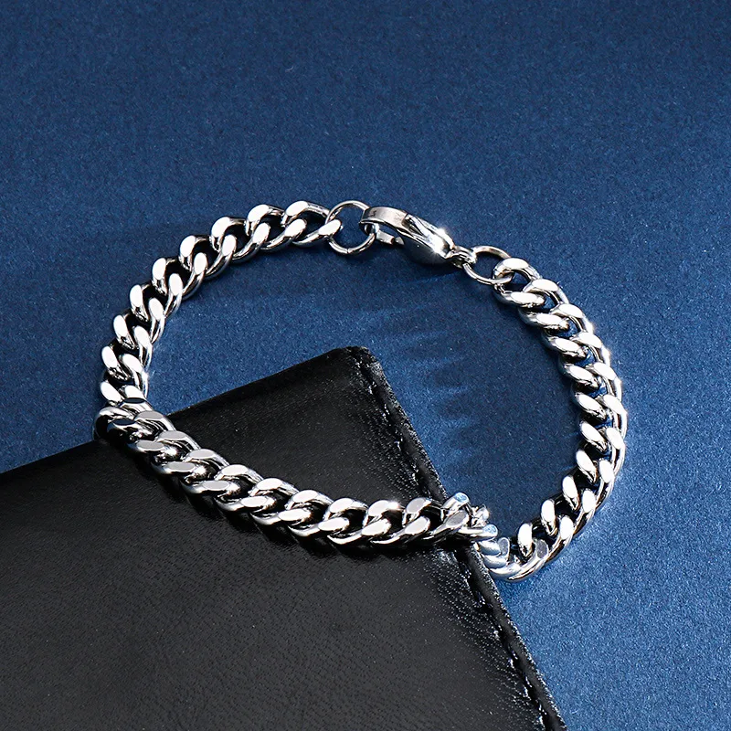 Herren Armband Edelstahl Schlichtes Design Europäisch Amerikanischer Stil Trendiges Accessoire Langlebiges und Modernes Schmuckstück — foto 8