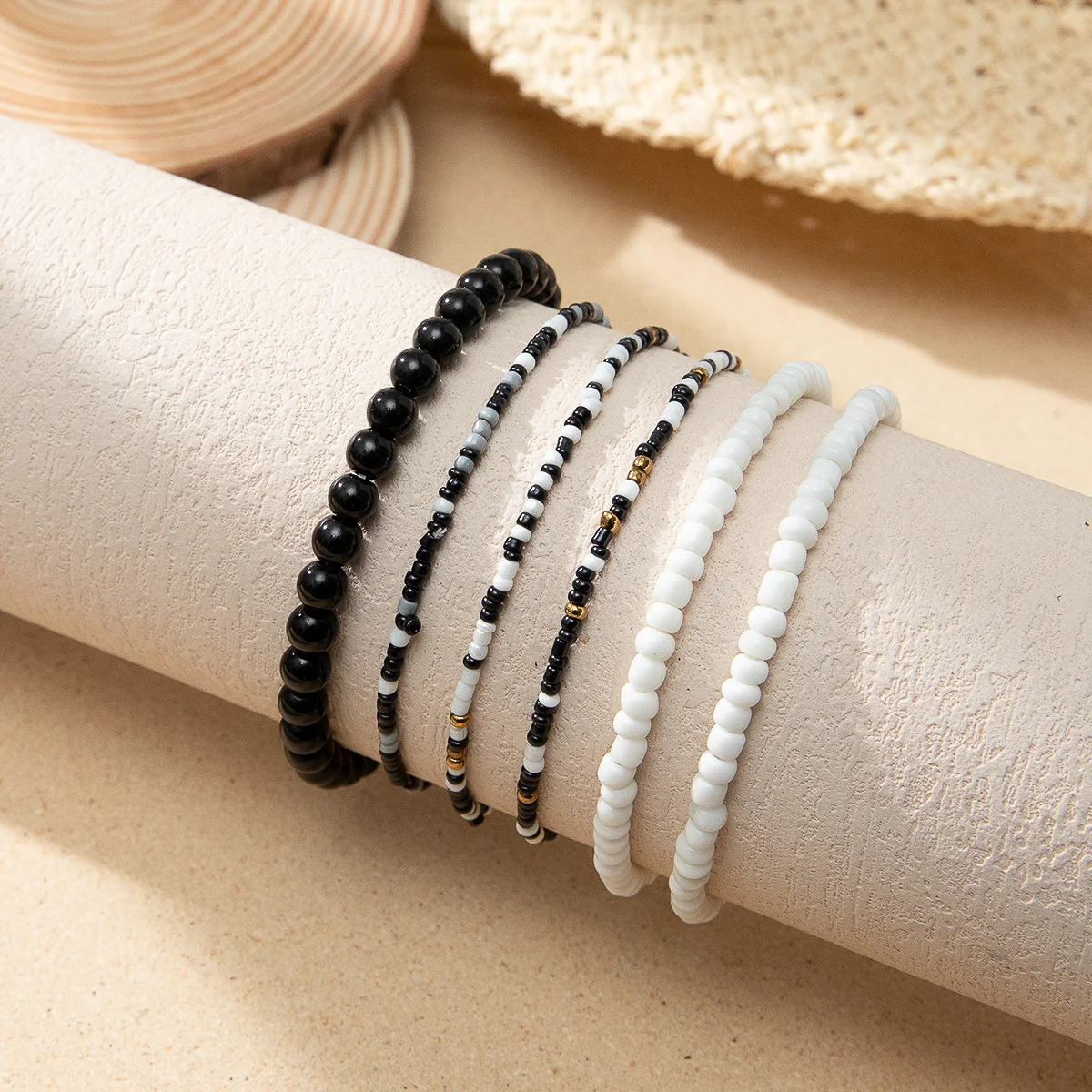 Pulseira de vidro em camadas personalizada com estilo boêmio, um acessório único para adicionar um toque especial ao seu visual e estilo. — foto 3
