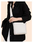 Bolsa crossbody de ombro único, lisa, de banda larga, simples e sofisticada, estilo bucket, perfeita para um visual moderno e prático. — foto 23