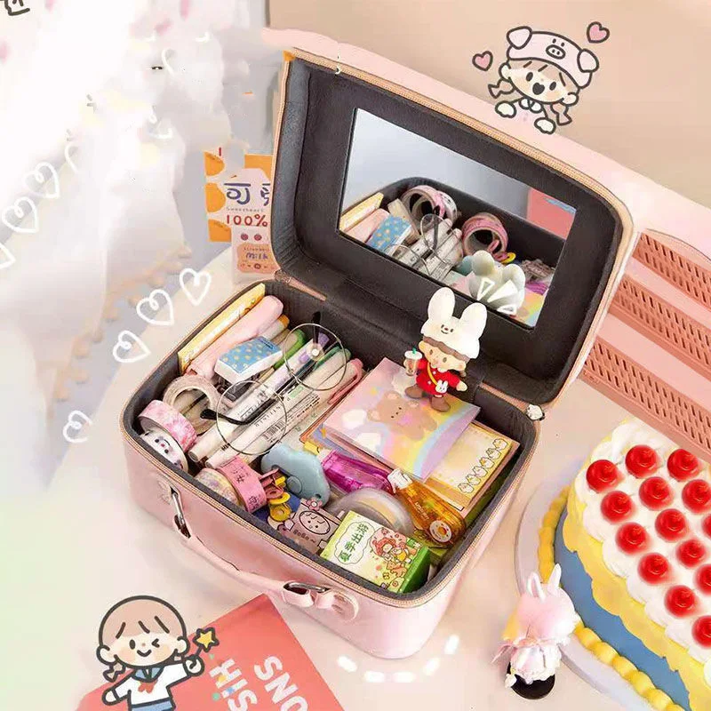Nécessaire de grande capacidade e mala fofa de companhia aérea japonesa. Perfeito para viagens, leve seus cosméticos com estilo! — foto 6