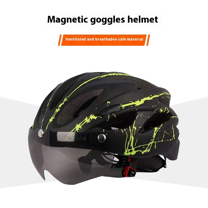Magnetische Saugbrille für Bergstraßenfahrzeuge Atmungsaktiver und winddichter Fahrradhelm Für sicheres und komfortables Fahren. — foto 20