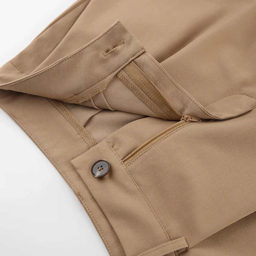 Calças de terno de algodão femininas casuais, moda de temperamento para trabalho, combinam com tudo, ideais para o dia a dia com conforto e estilo. — foto 21