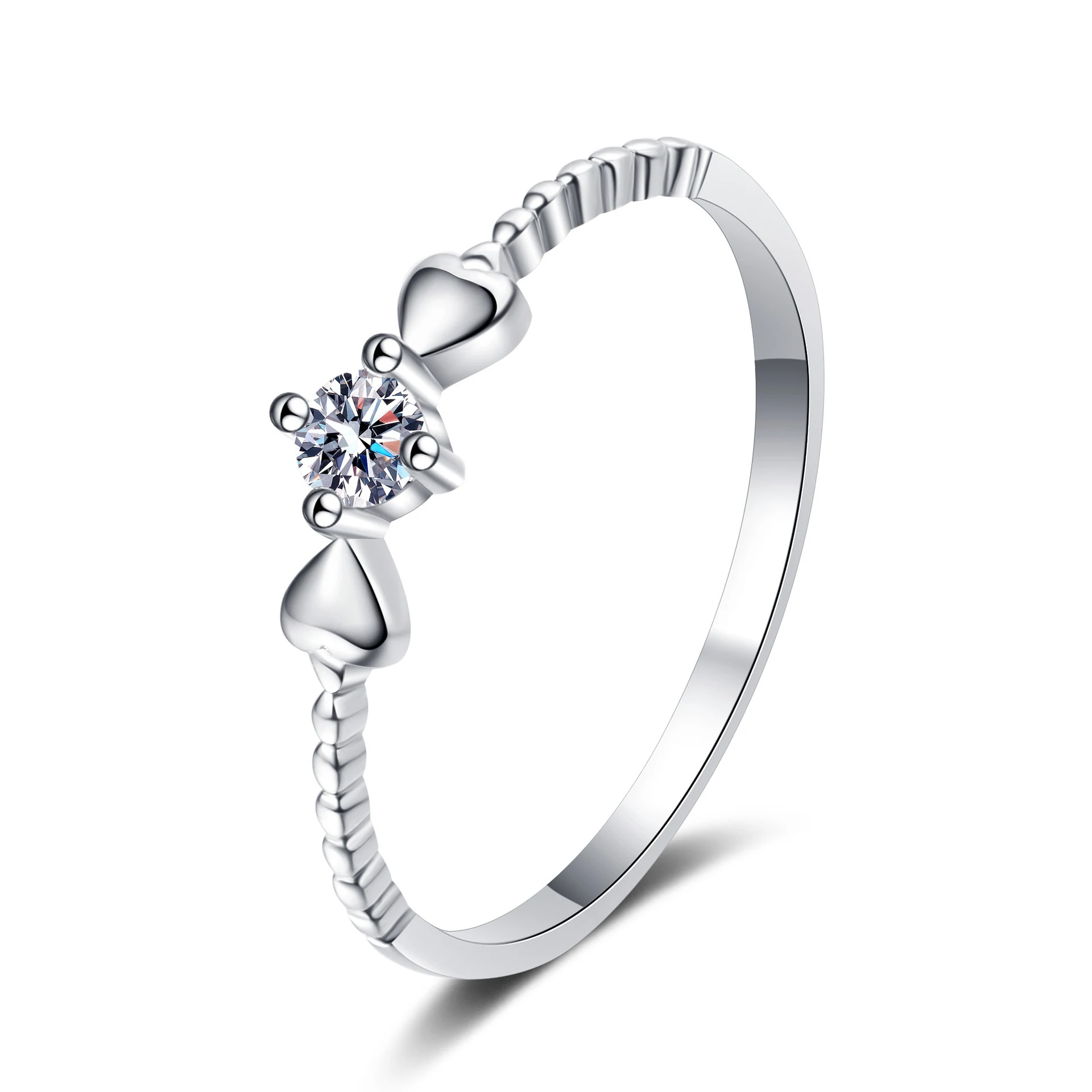 Anel feminino de prata esterlina S925, elegante e brilhante, perfeito para presentear ou usar diariamente. Ideal para qualquer ocasião. — foto 11