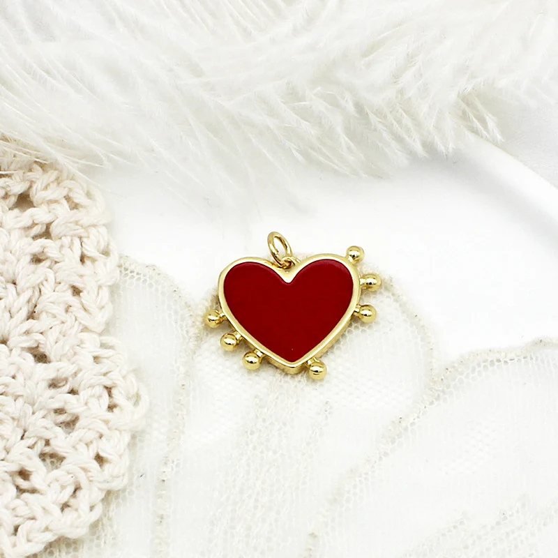 Colar com pingente de coração de amor com gota de óleo e pulseira, um conjunto perfeito para expressar seu amor e carinho. — foto 14