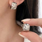 Brincos Retro Vazados Peace Xiangyun de Moda Nacional para Mulheres, Design Exclusivo, Estilo Elegante, Acessório Perfeito. — foto 6