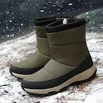 Tênis de Algodão Grossos Antiderrapantes Masculinos Botas de Algodão Acolchoado para Lazer ao Ar Livre Conforto e Calor — foto 4