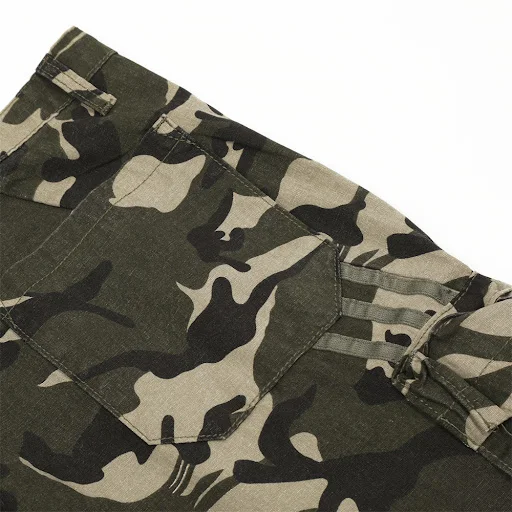 Title 13, Camouflage Cargo Mens Loose Straight Casual Pa...