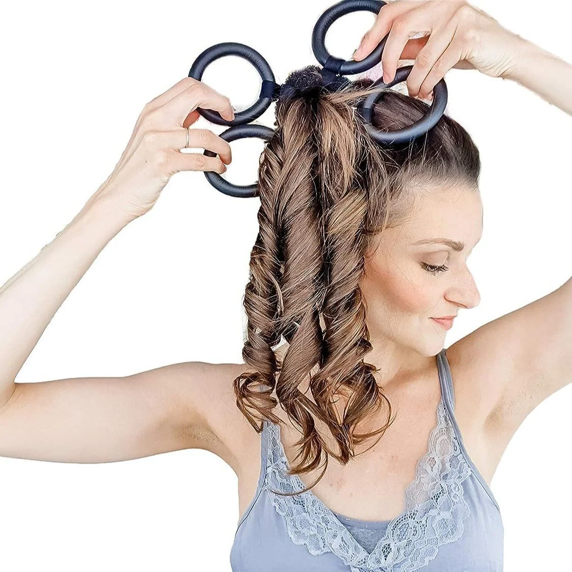 Nieuwe Heat-free Garland Hair Curler Updo gadget, creëer prachtige krullen zonder hitte. Makkelijk en snel een updo! — foto 2
