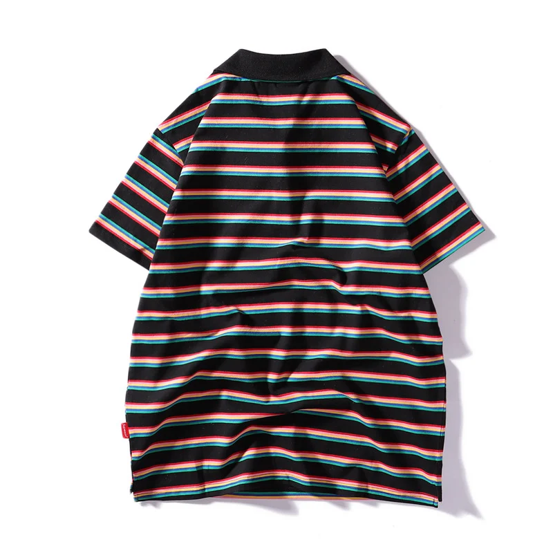 Retro striped polo shirt for men. Classic style and breathable fabric for all-day comfort. Perfect for a casual yet styl — photo 1