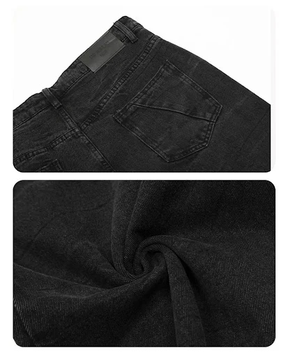 Title 4, High Street washed black jeans met wijde pijpen...