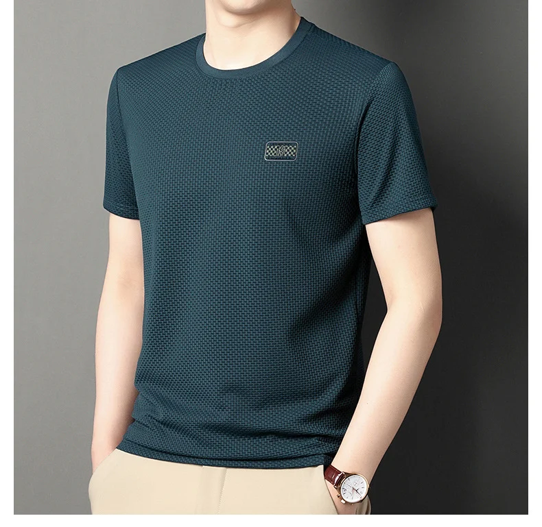 Title 19, Camiseta térmica masculina de seda de gelo jacq...