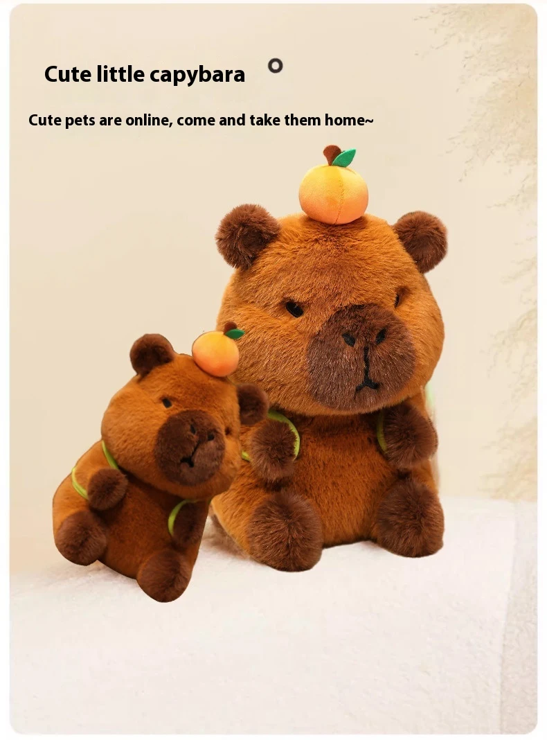 Capabala Sitzrucksack Klein Capybara Plüschtier Puppe Niedliches Meerschweinchen Stofftier Ragdoll Geschenk Ideal Für Kinder — foto 19