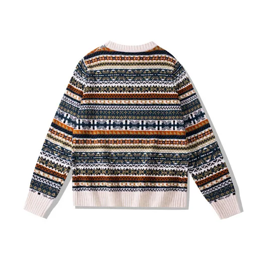 Title 8, British Retro Crew Neck Pullover Sweater for Me...