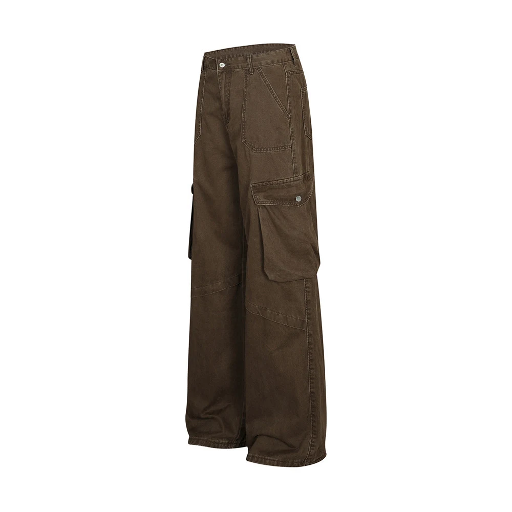 Punk distressed gewassen denim overall heren retro, vintage uitstraling, comfortabel en stoer, de perfecte broek voor een rebelse en trendy look. — foto 8