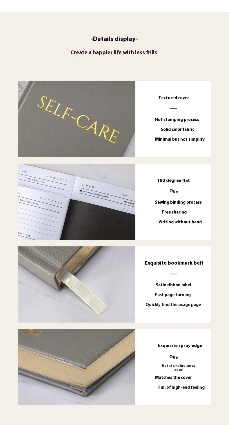 Title 12, Creative Trend Linen Plan New Self-care Noteboo...