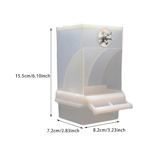 Bird Feeders No Mess Automatic Parrot Feeder Drinker Acrylic Seed Food Container Cage Accessories For Small And Medium P — photo 2