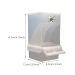Bird Feeders No Mess Automatic Parrot Feeder Drinker Acrylic Seed Food Container Cage Accessories For Small And Medium P — photo 2