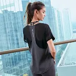 Women's Loose Yoga Short-Sleeved T-shirt — photo 3