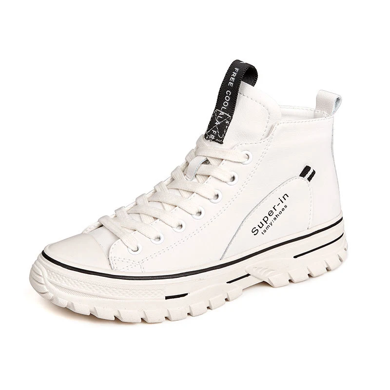 Small white high top shoes with letters for kids. Comfortable and stylish footwear, perfect for everyday wear and playfu — photo 2