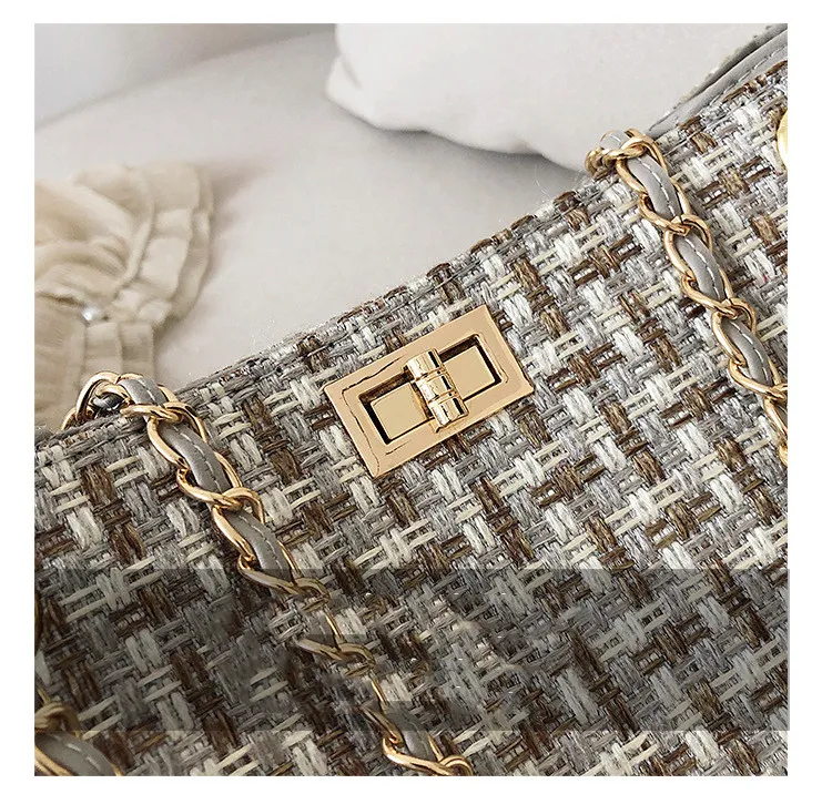 Bolsa de mão feminina tecida francesa com uma alça, elegante e moderna. Ideal para mulheres que buscam estilo e praticidade. — foto 4