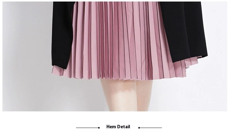 Title 3, Split Fake Two-piece Chiffon Stitching Dress
