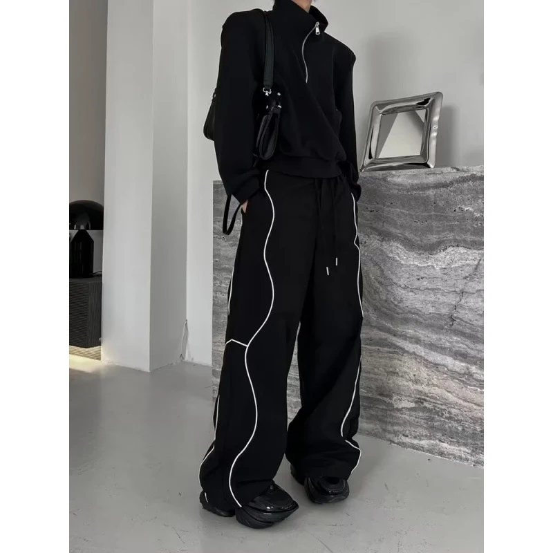Men's Loose Casual Pants Wide-leg Draggle-tail Trousers Comfortable and Stylish for Everyday Wear and Relaxed Looks, Per — photo 3