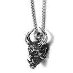 Pingente masculino vintage de aço titânio para personalidade. Expresse seu estilo com este acessório único e duradouro. Design vintage e elegante. — foto 4