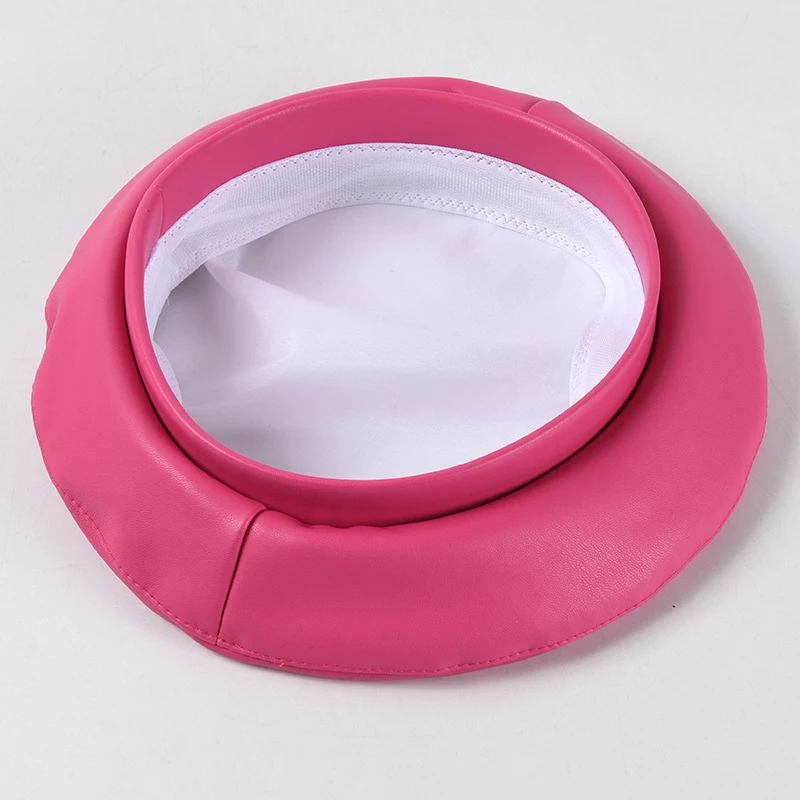 Title 7, Fashion Solid Color Multicolor PU Leather Beret