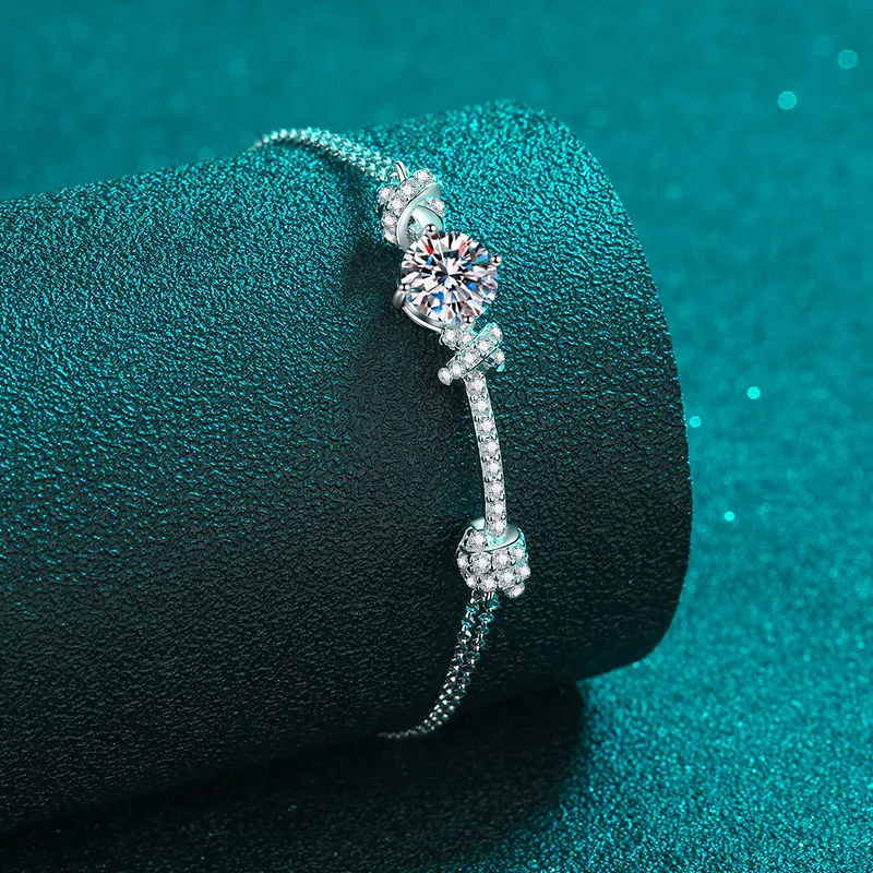 Pulseira Push de Corrente Dupla em Prata de Lei para Mulher Joia Elegante e Ajustável Presente Perfeito Design Sofisticado Conforto e Estilo Garantidos — foto 1