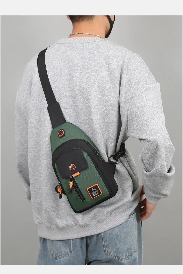 Title 3, Mens Multifunctional Chest Bag New Trendy All-...