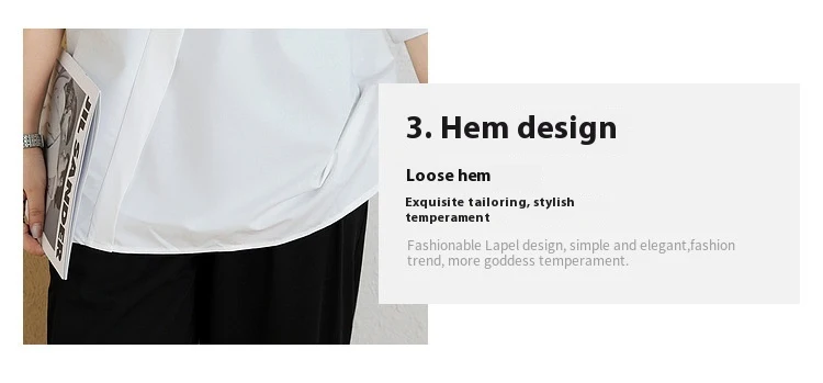Title 15, French Style Three-quarter Sleeve Loose Thin La...