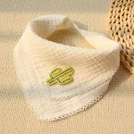 Toalha de saliva de gaze para bebê recém-nascido Super macia e absorvente. Perfeita para limpar suavemente a saliva e cuidar da pele delicada. — foto 1
