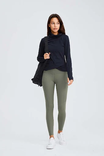 Title 15, High-neck Slim Slimming High-stretch Solid Colo...