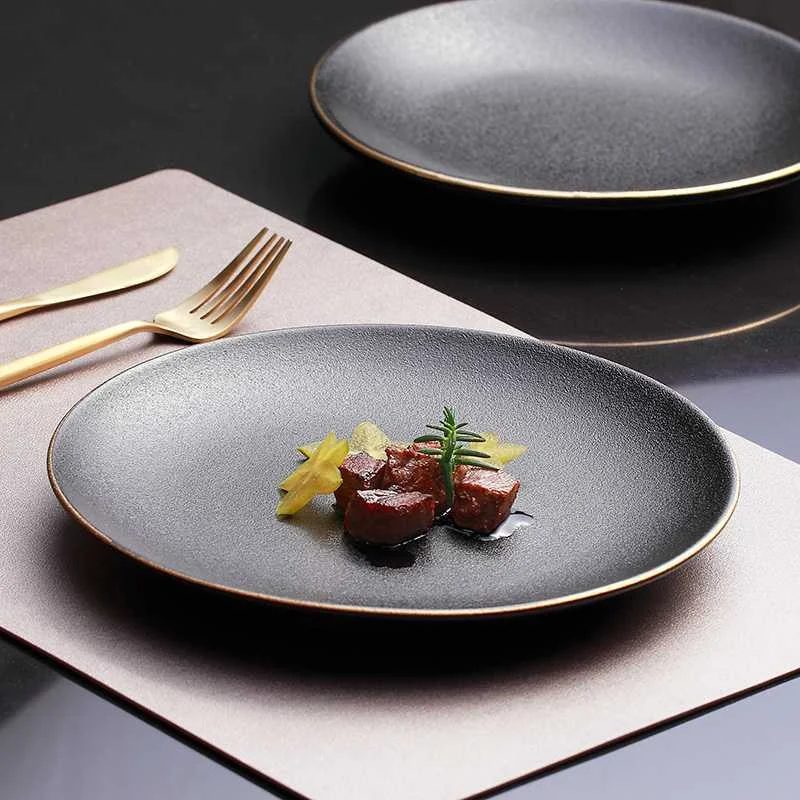 Title 4, Round Flat Steak Plate