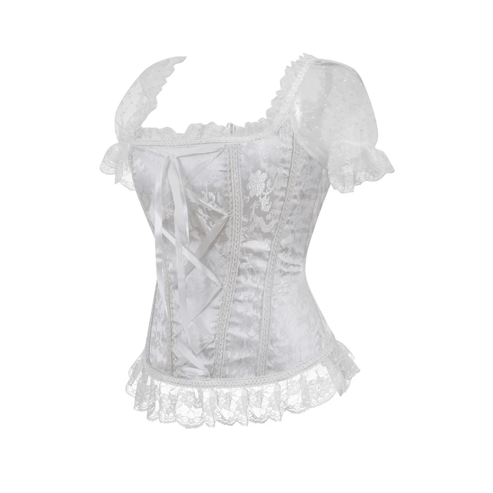 Sexy kanten damescorset met één schouder, accentueert je figuur op elegante wijze, perfect voor avonden en speciale gelegenheden. — foto 4