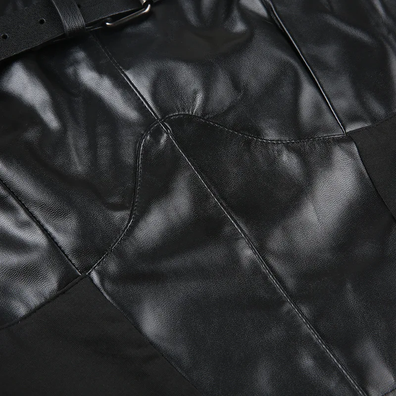 Title 13, Chic Belted Top with Locomotive Style, Leather ...