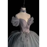 Vestido princesa para banquete francês, tutú de tule, presente anfitriã, textura feminina, ideal para eventos especiais e festas. — foto 5