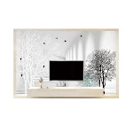 Papel de Parede para TV Sala Crie uma Parede de Vídeo Incrível Transforme sua Sala de Estar com Design Moderno e Fácil Instalação Decore Agora — foto 2