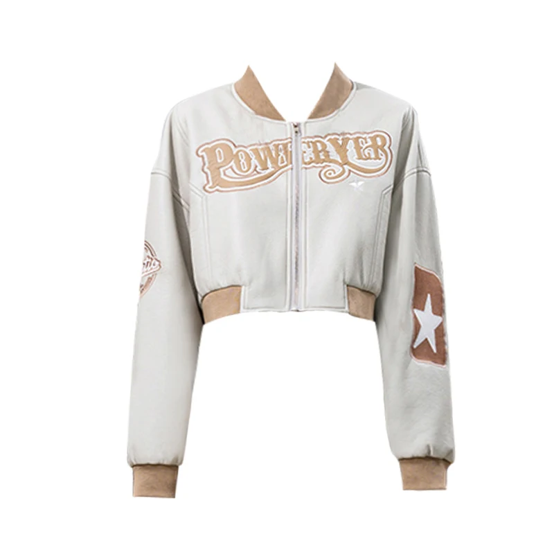 Title 3, Chaqueta de cuero nicho para mujer Top Hot Girl...