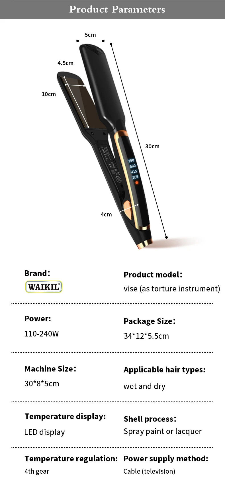 Title 1, LCD Digital Display Hair Straightener for perfe...