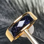 Anillo de acero inoxidable con piedras semipreciosas tricolores Elegancia y estilo para complementar tu look diario. Ideal para cualquier ocasión. — foto 6